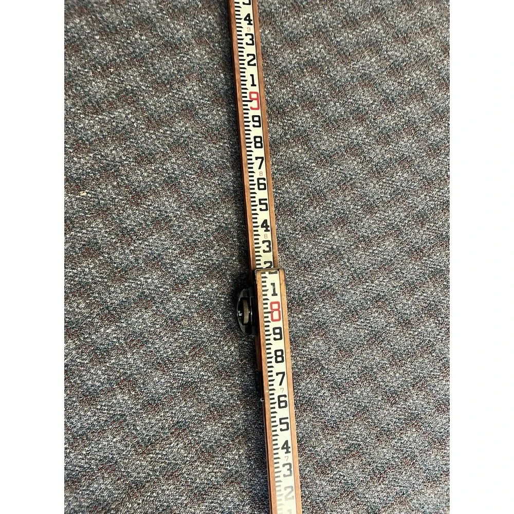 Vintage 11' WOOD MEASURING STICK grade rod rule surveying leveling story pole